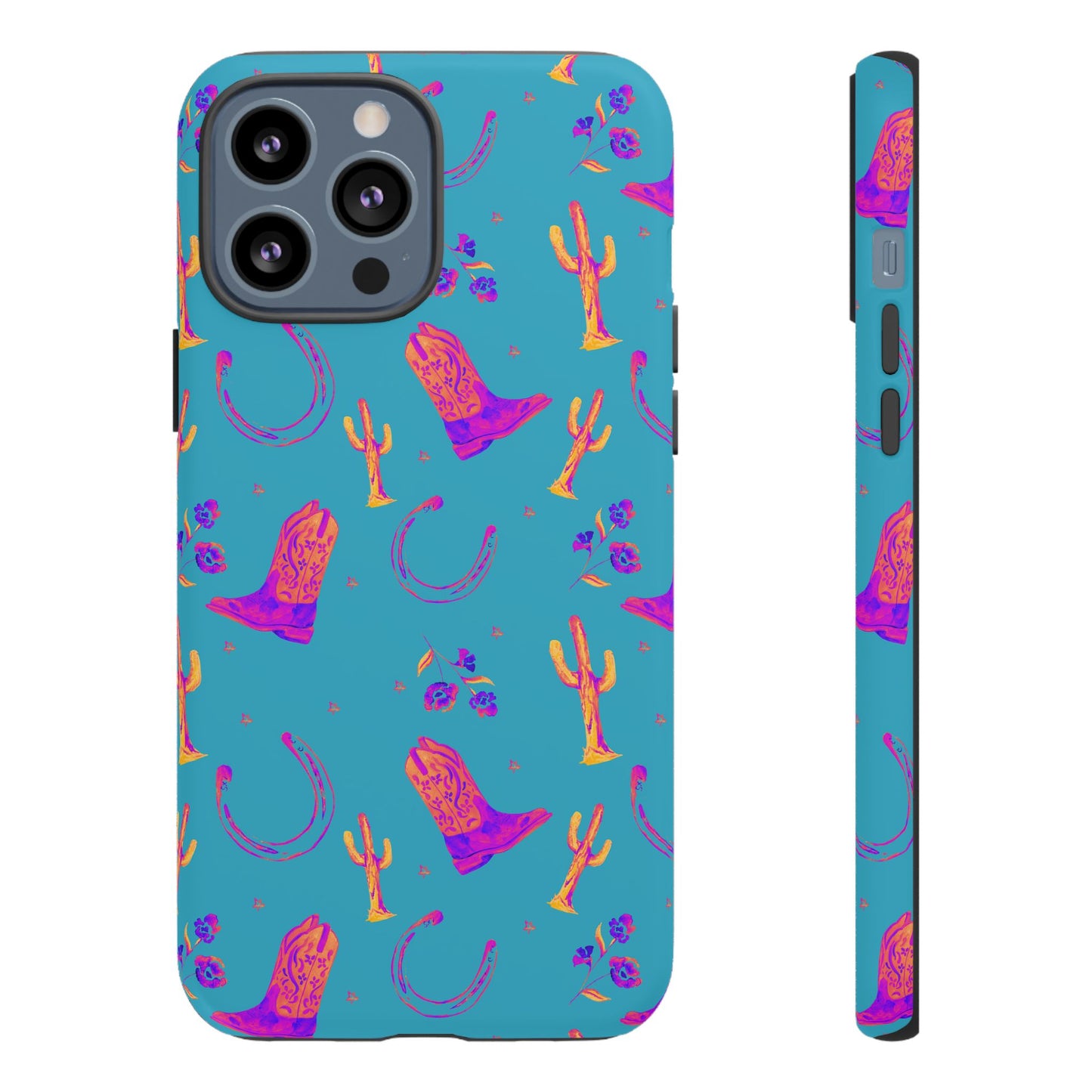 Lucky Boots in Teal Tough Phone Case