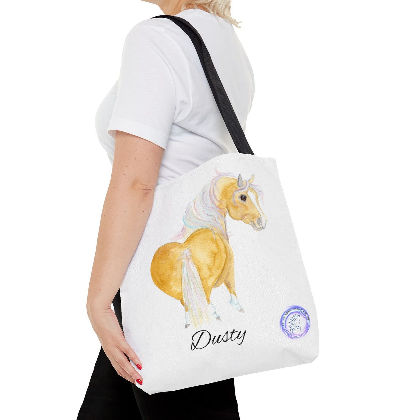 Adorable little Dusty Tote Bag - Whimsical Equestrian Design