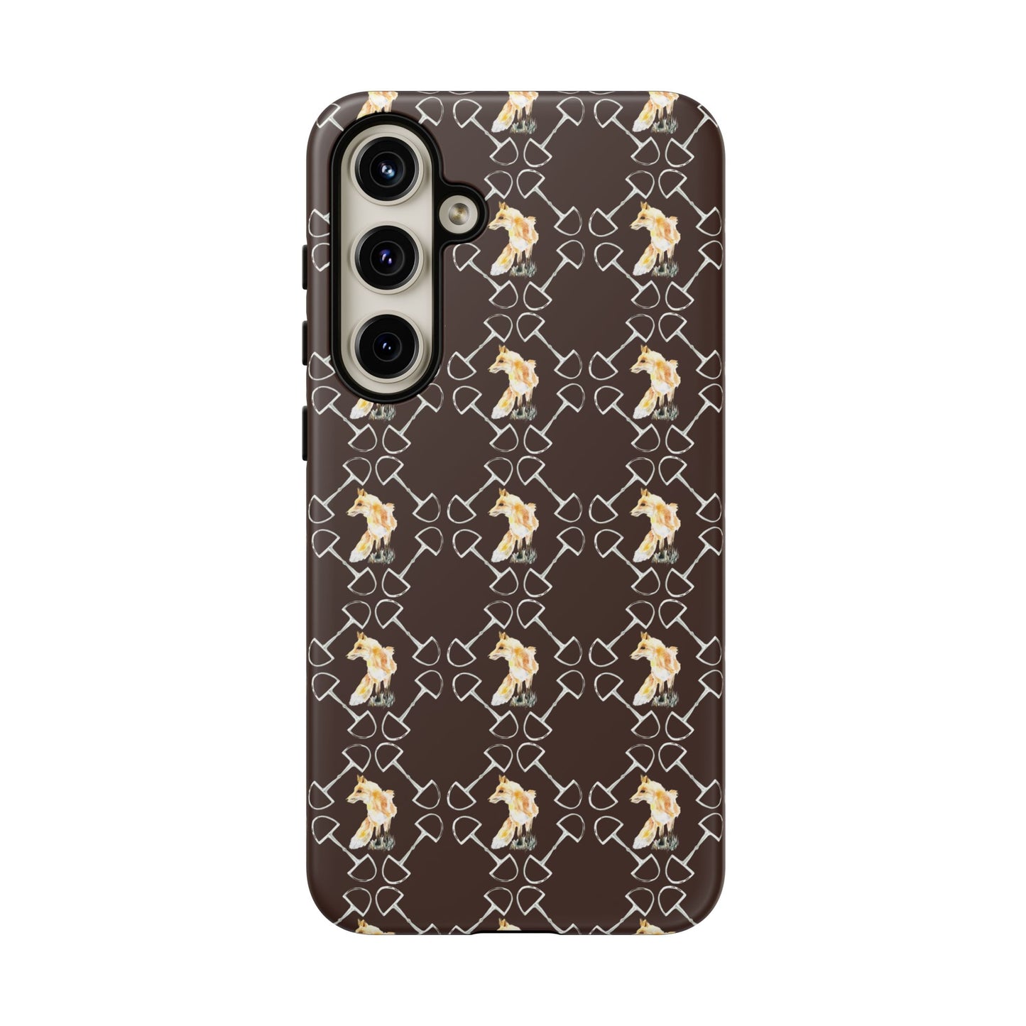 Spring Foxes and Bits in Hazelnut Tough Phone Case