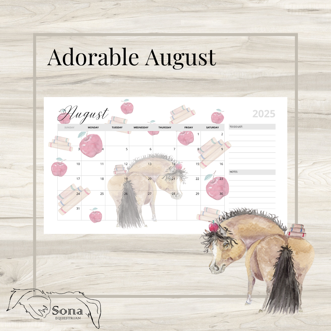 Adorable Ponies 2025 12-Month Calendar- Digital Download