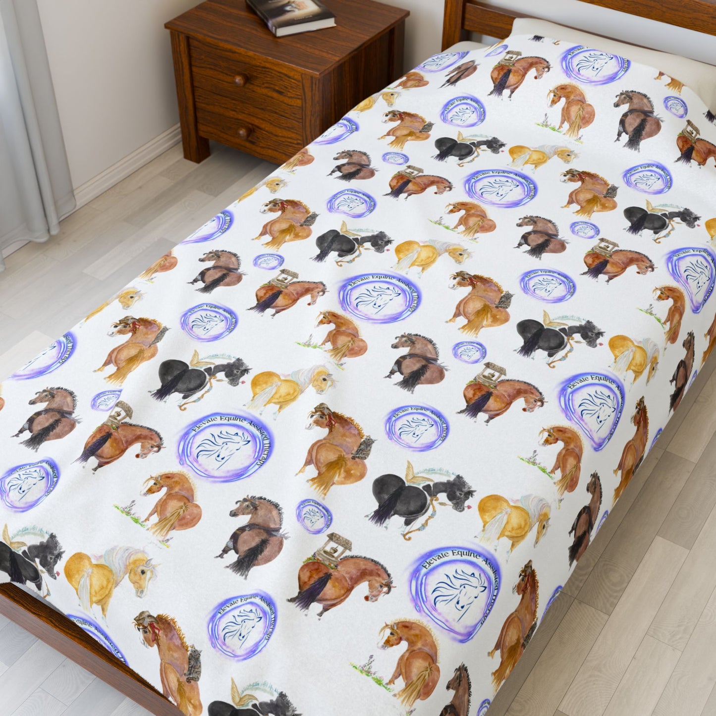 Plush Blanket Adorable Elevate equine herd