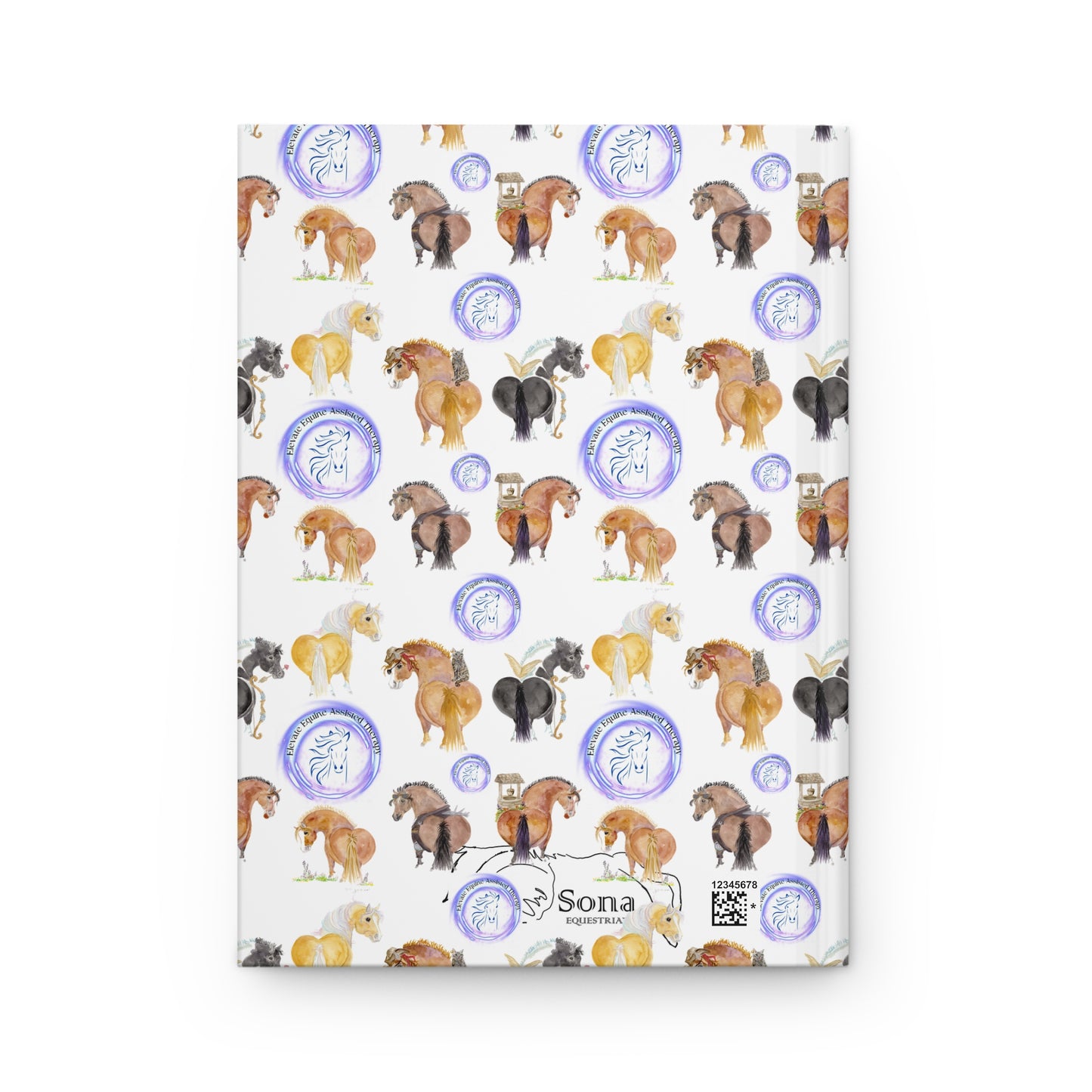 Hardcover Journal Matte -Adorable little Elevate Equine Herd