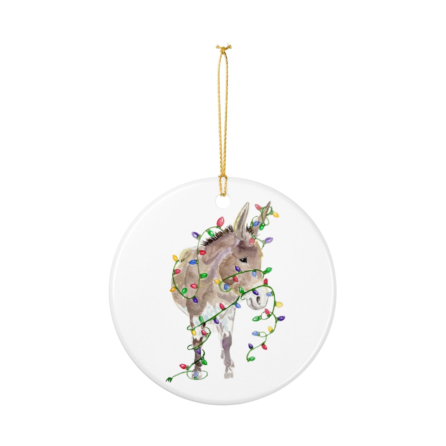 You Light Up My Christmas — Donkey Ornament