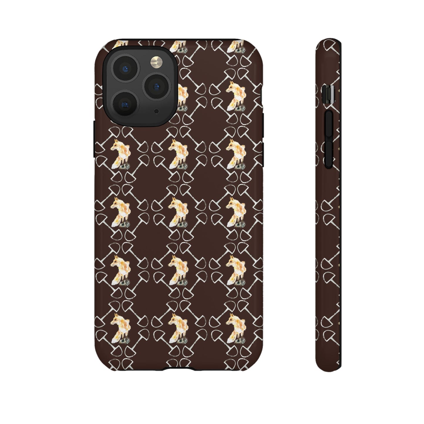 Spring Foxes and Bits in Hazelnut Tough Phone Case