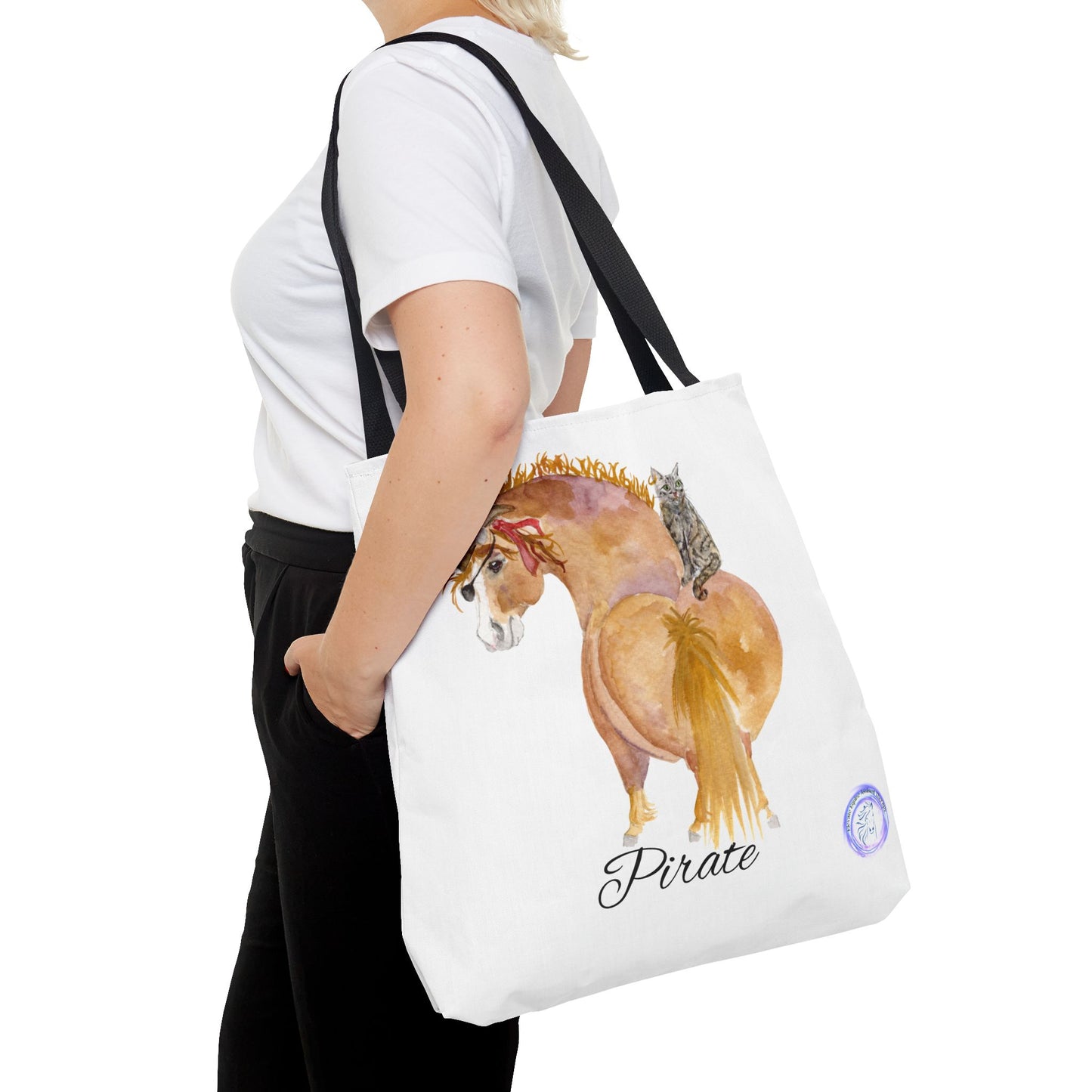 Adorable little Pirate Tote Bag - Whimsical Equestrian Design