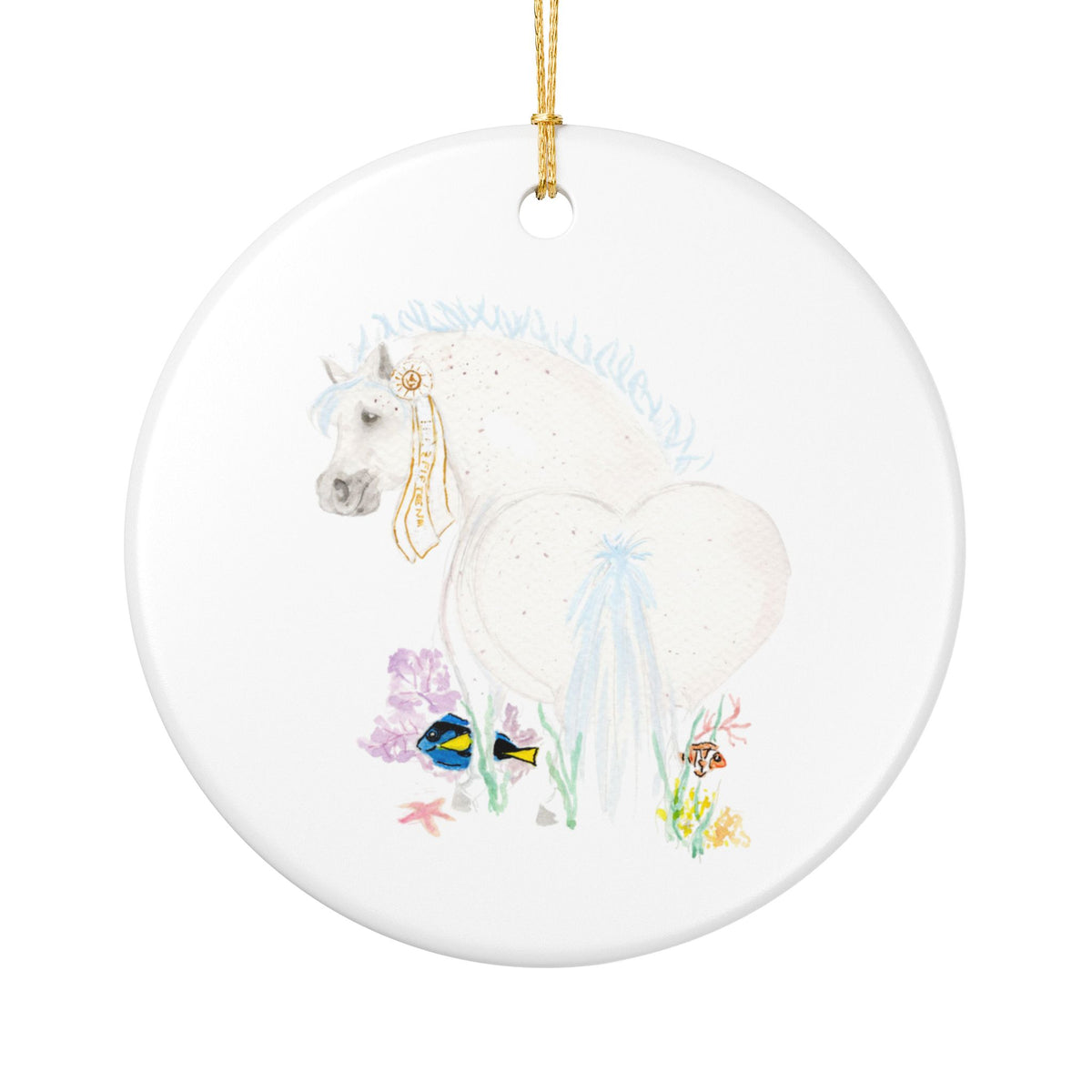 Dory Ceramic Ornament — Cute Black Pony Holiday Decoration
