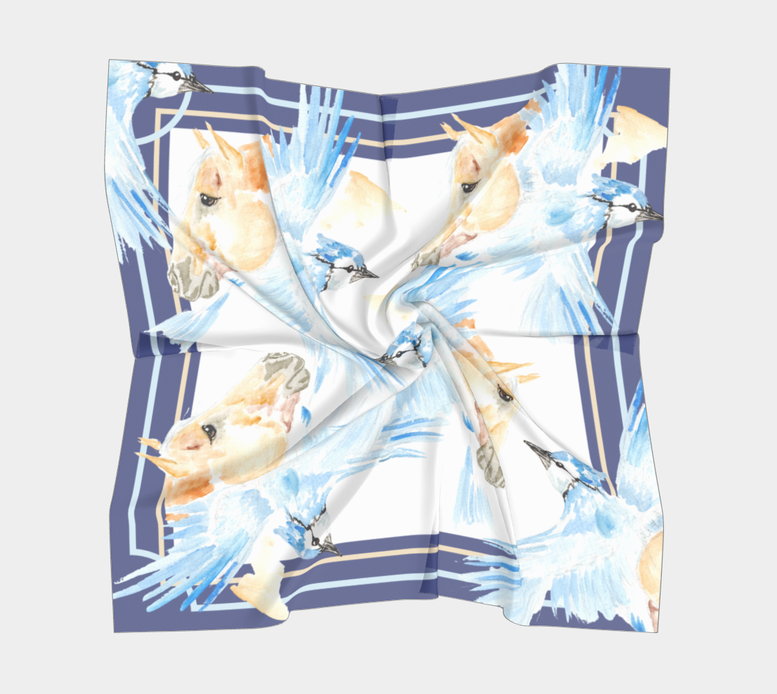 Blue Jay Square scarf