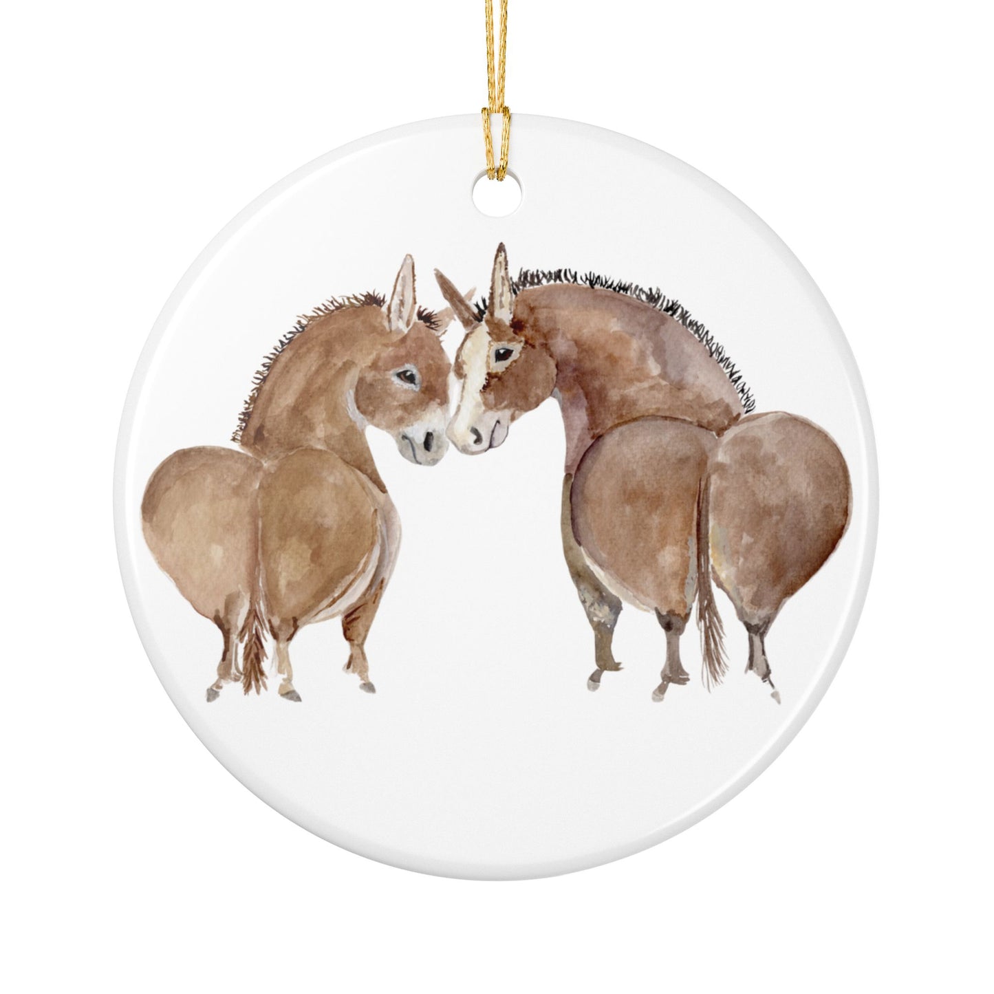 Adorable Chewy and Rico Ceramic Ornaments, Custom Holiday Decor, 2-Sided Christmas Ornament, Unique Gift, Home Decoration, Keepsake