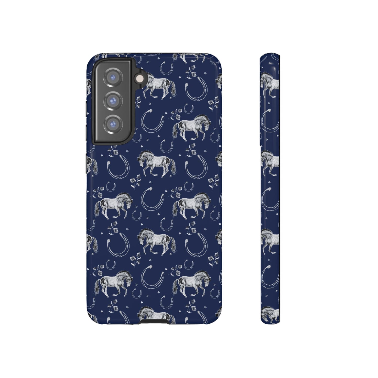 Lucky Mustang Tough Phone Case in Navy