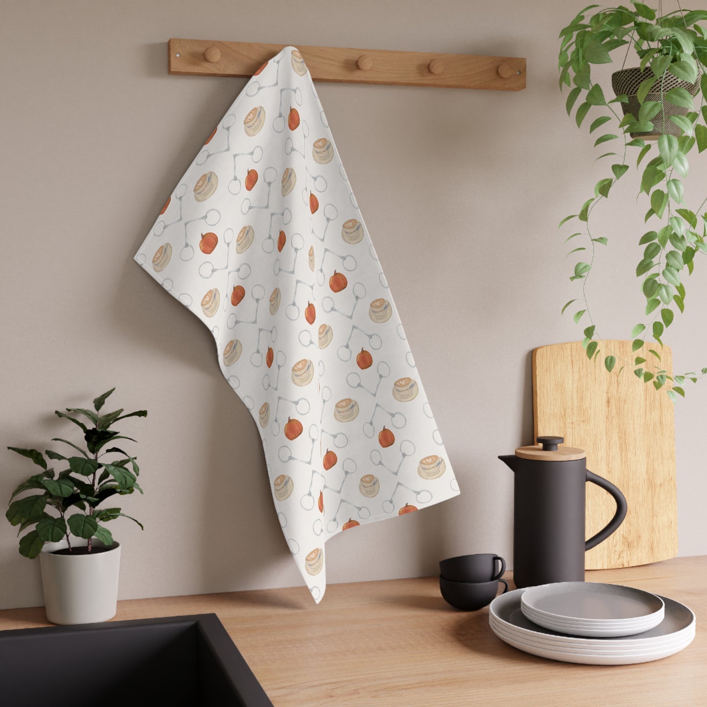 Pumpkin Spice and Bits print   - Tea Towels (cotton,)