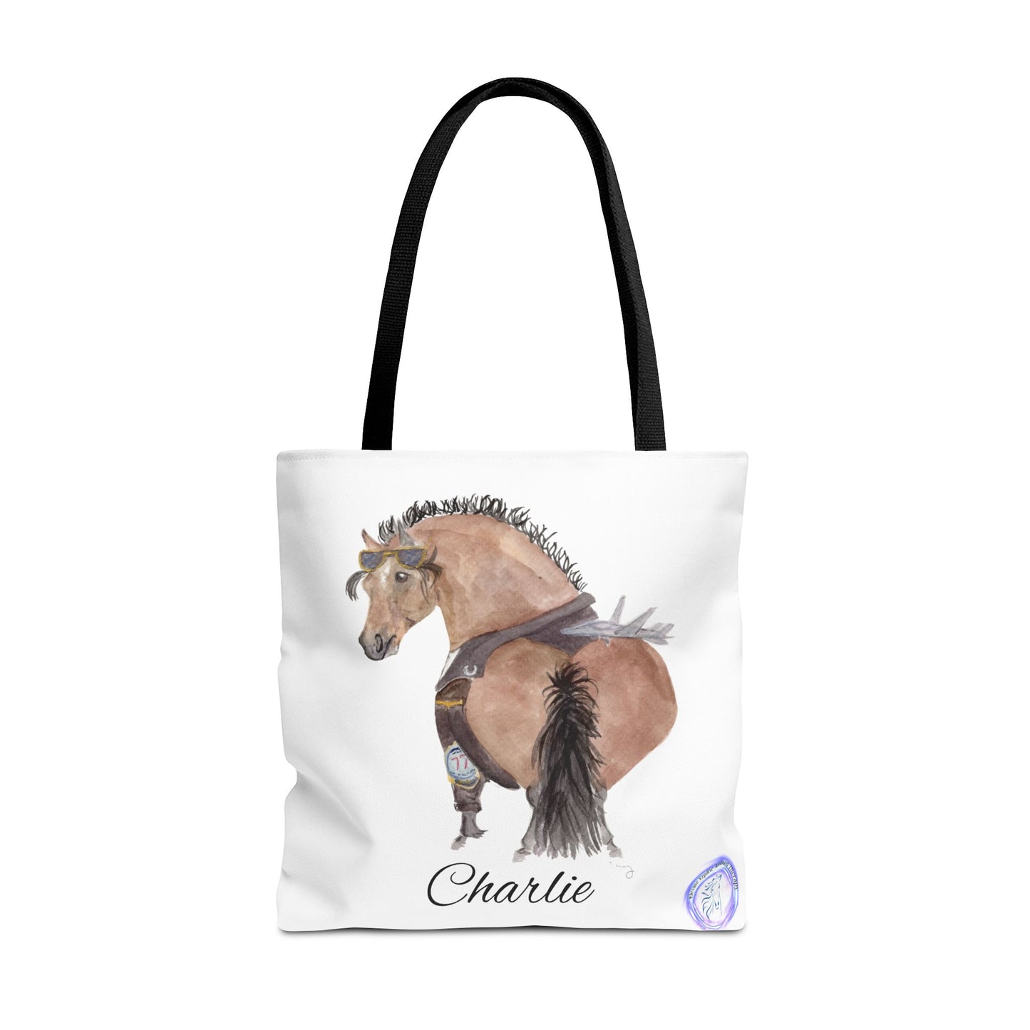 Adorable little Charlie Tote Bag - Whimsical Equestrian Design