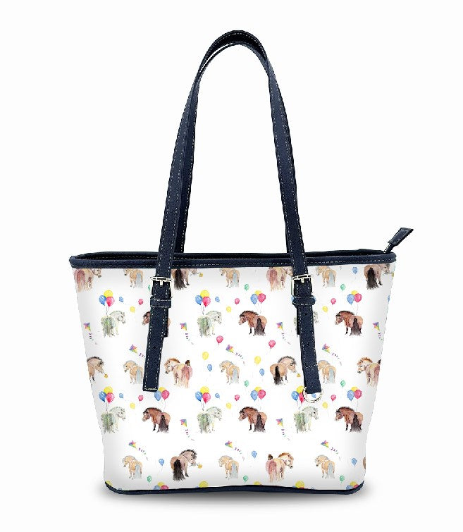 Adorable Ponies Balloons Print Fashion Tote Bag