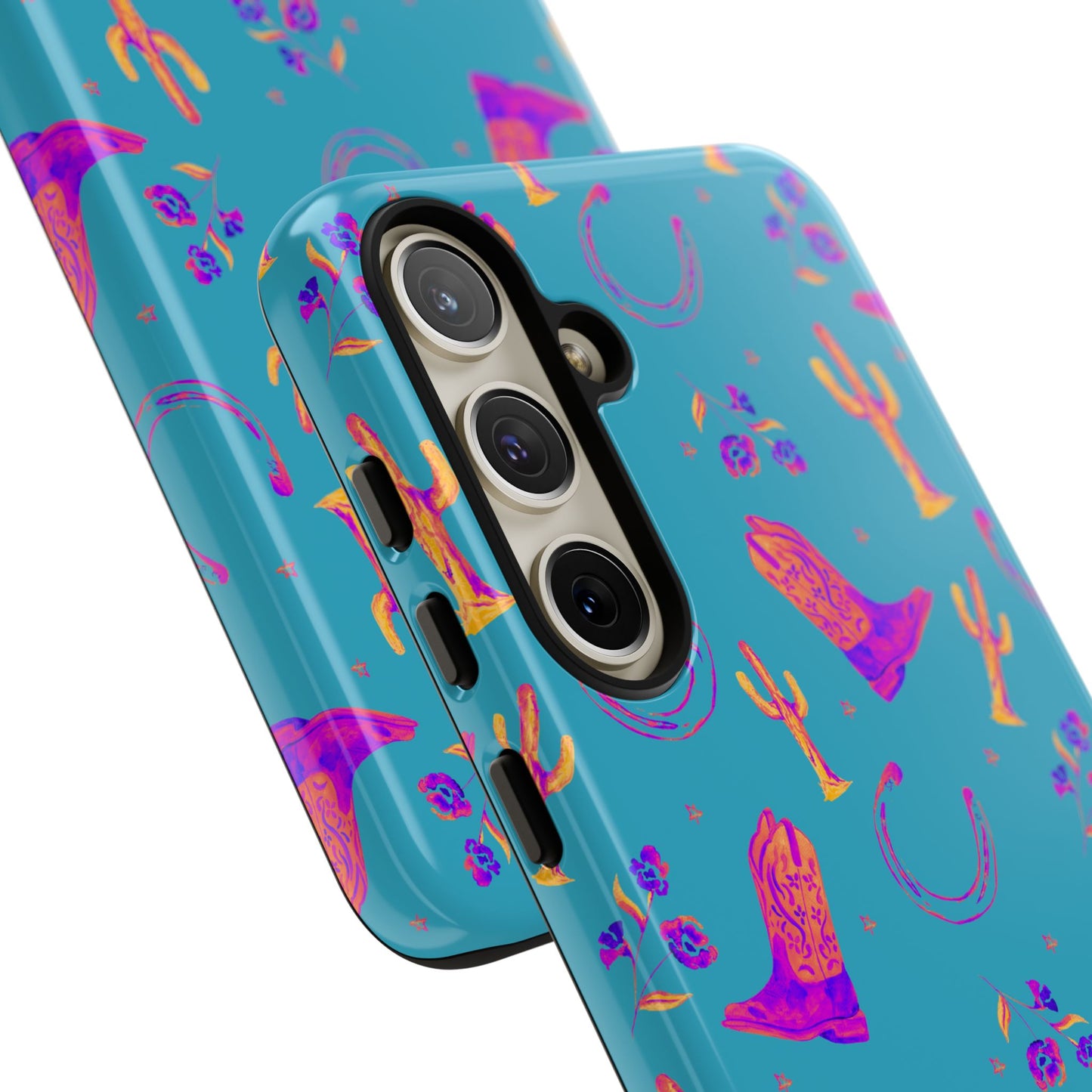 Lucky Boots in Teal Tough Phone Case