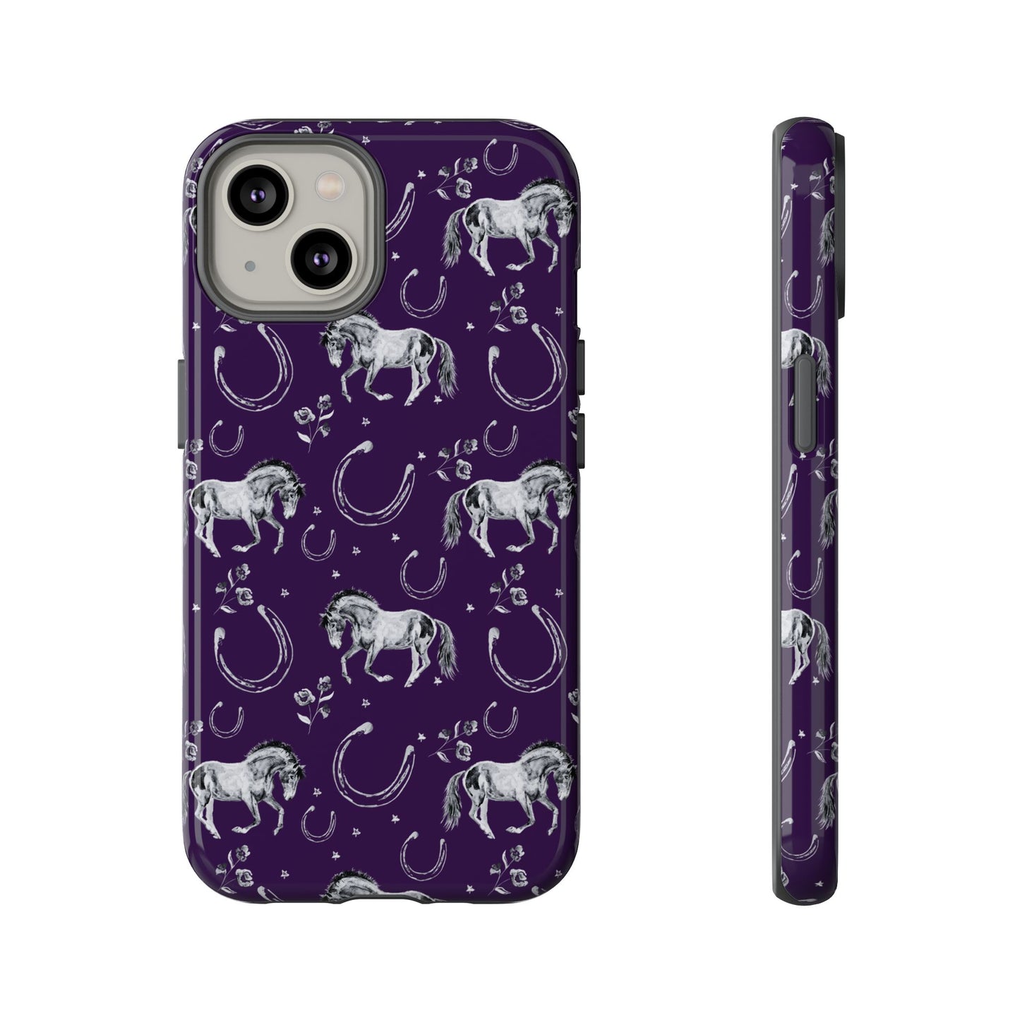 Lucky Mustang in Dark Purple Tough Phone Case