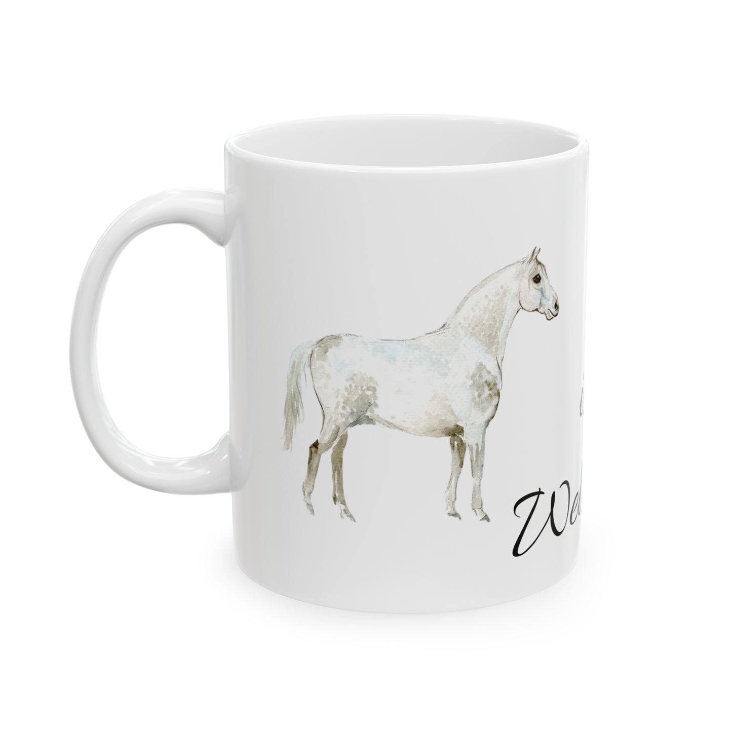 W is for Welsh Pony  Ceramic Mug, 11oz - SonaEquestrian