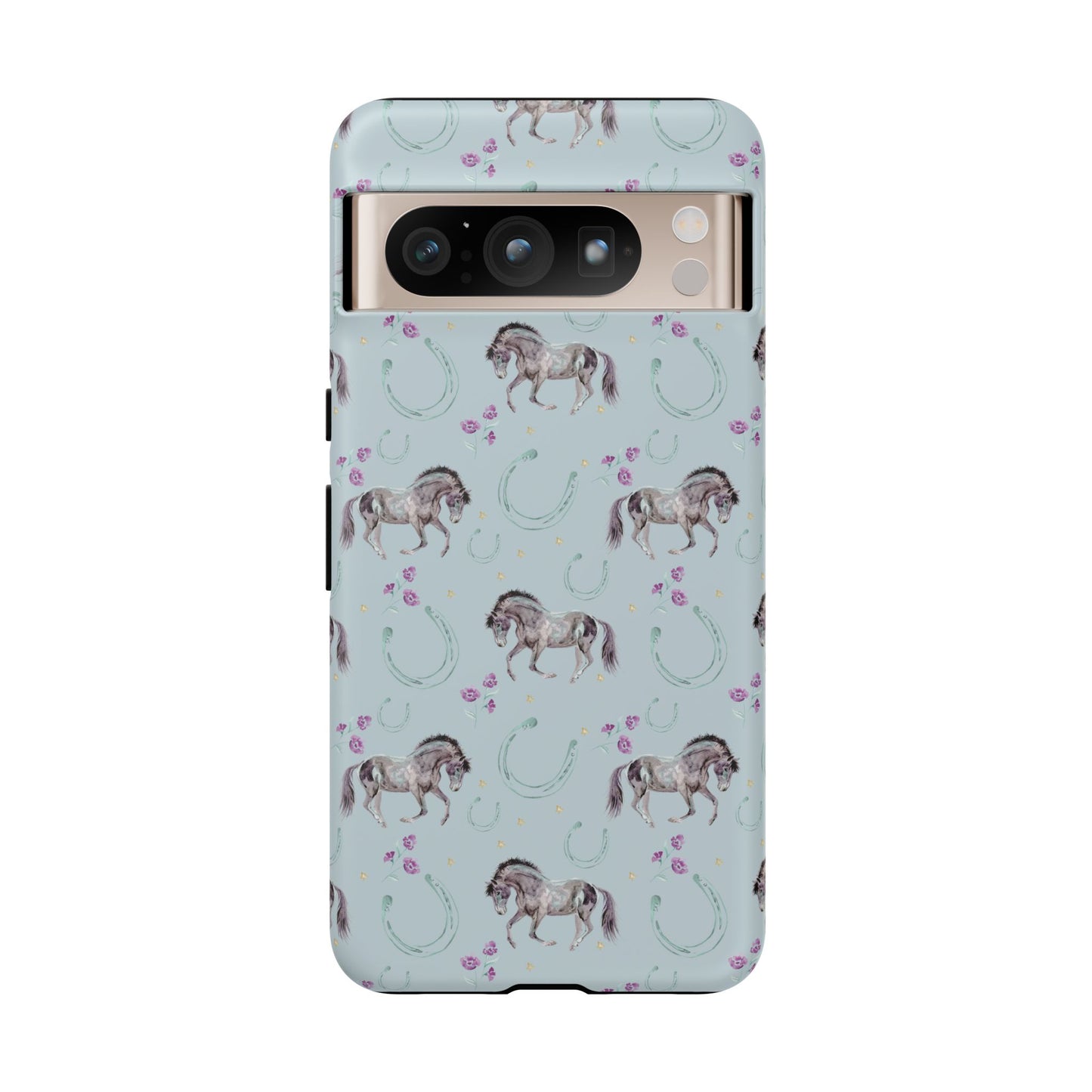 Luck Mustang Tough Phone Case - Light Blue