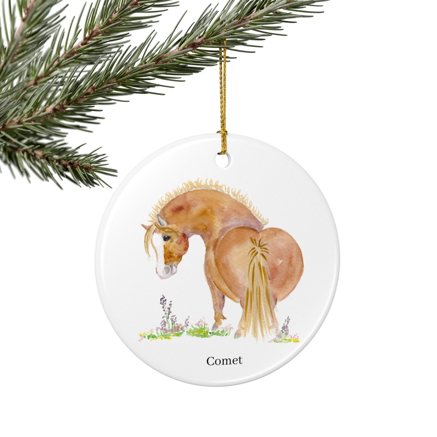 Adorable Comet Ceramic Ornaments, Custom Holiday Decor, 2-Sided Christmas Ornament, Unique Gift, Home Decoration, Keepsake