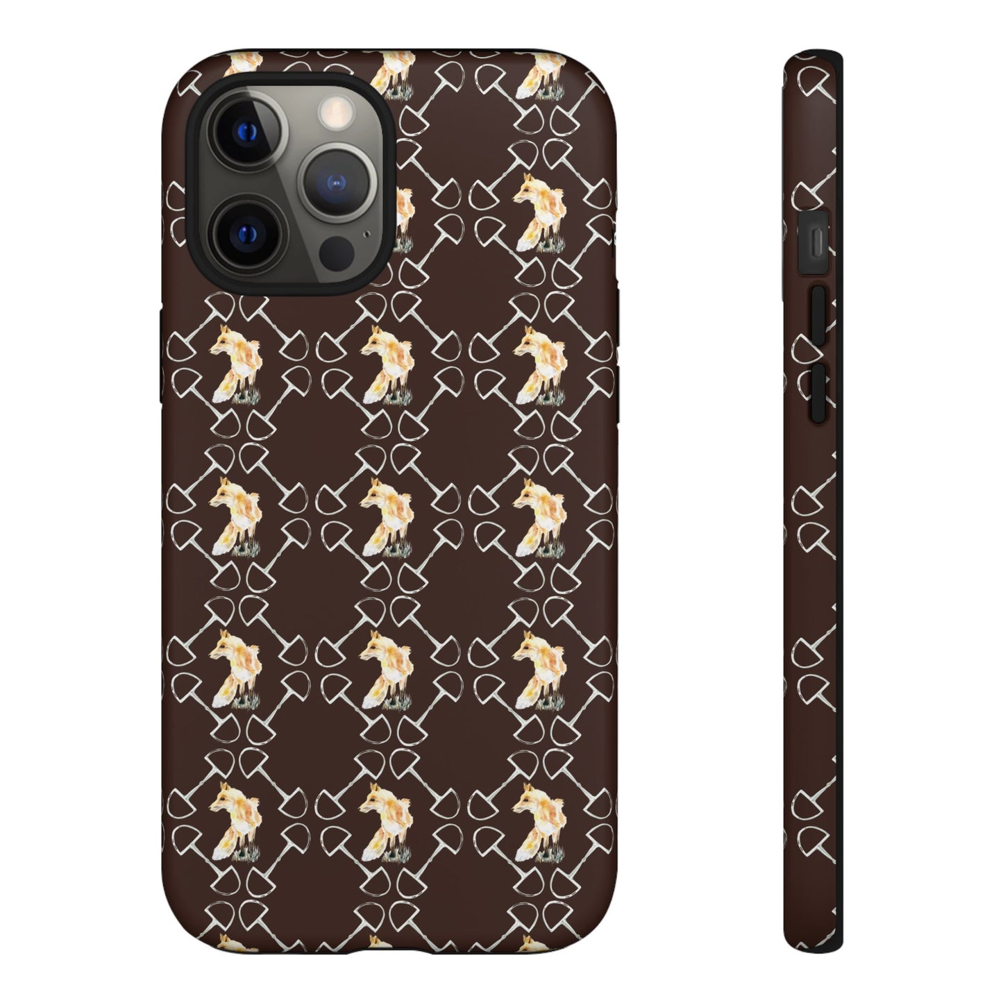 Spring Foxes and Bits in Hazelnut Tough Phone Case