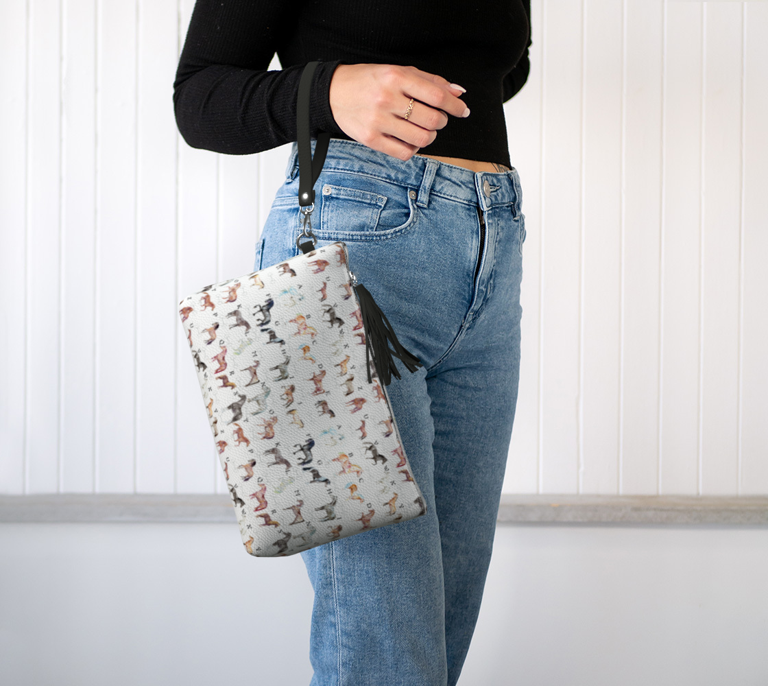 Abc Horse Breeds Wristlet