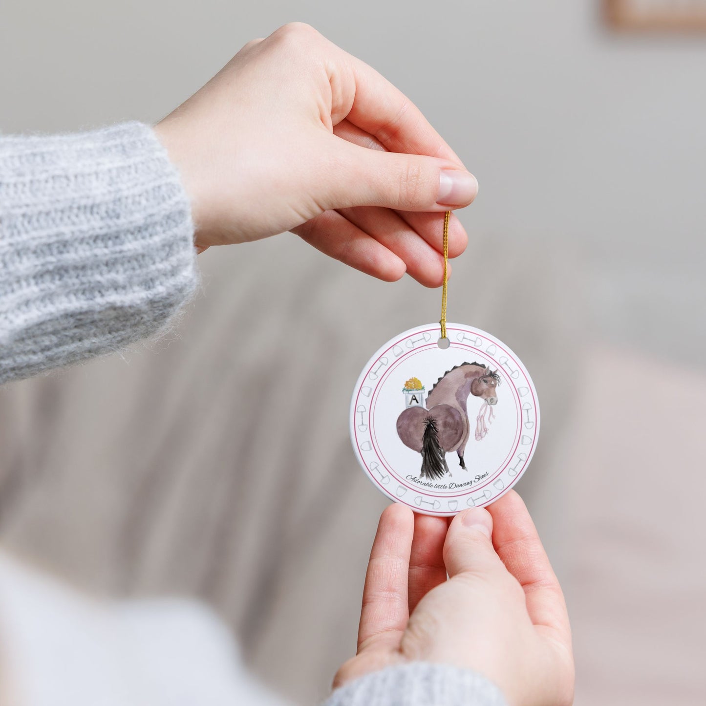 Adorable Little Dancing Shoes Ceramic Ornaments, Custom Holiday Decor, 2-Sided Christmas Ornament, Unique Gift, Home Decoration, Keepsake