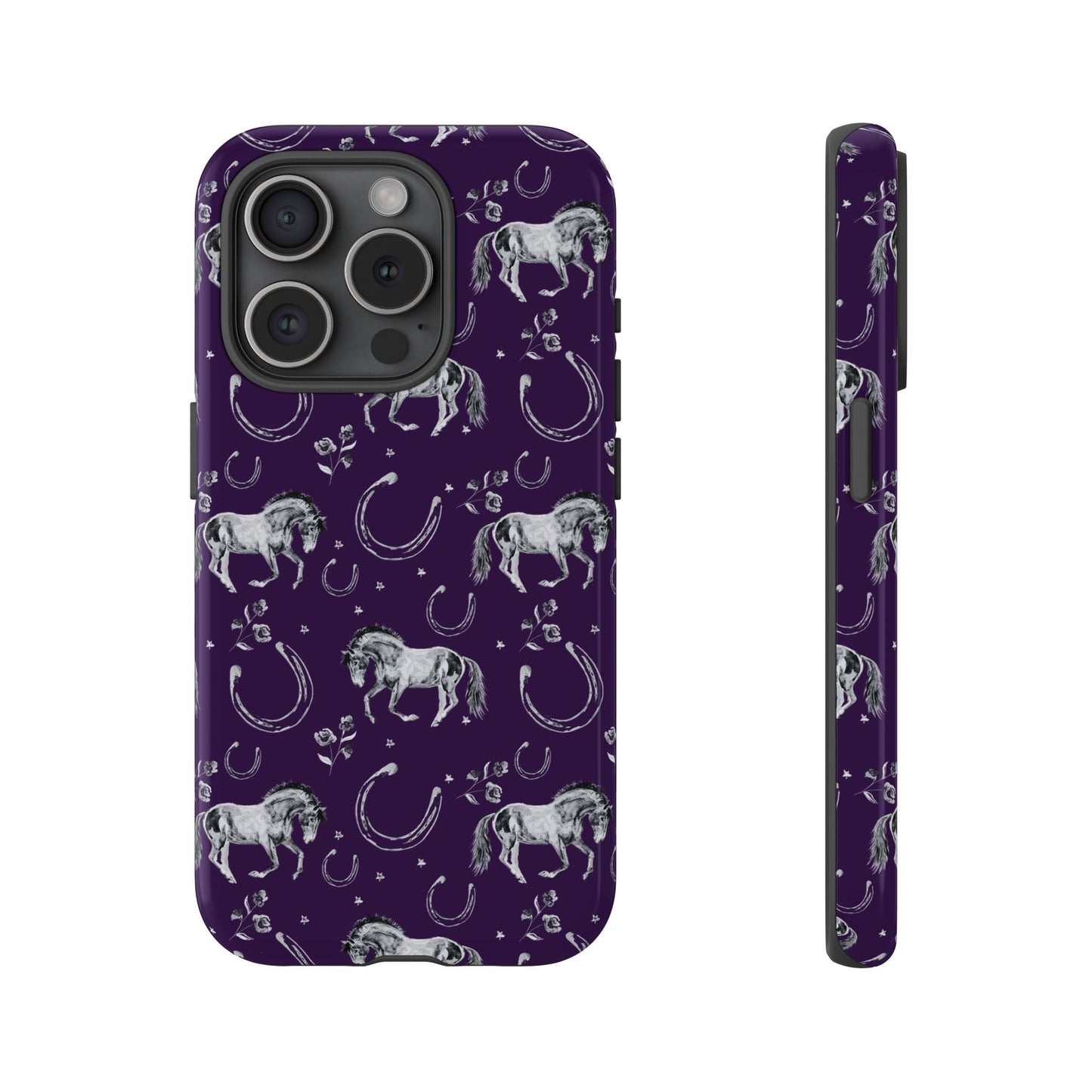 Lucky Mustang in Dark Purple Tough Phone Case