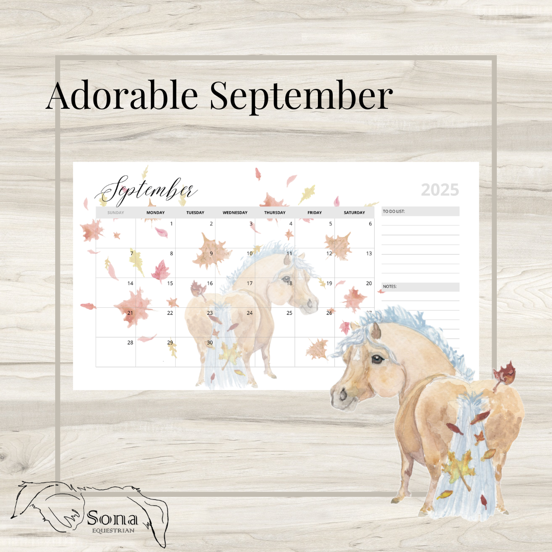 Adorable Ponies 2025 12-Month Calendar- Digital Download