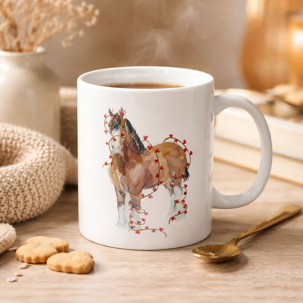 I Mustache you to be my Valentine- Clydesdale Mug