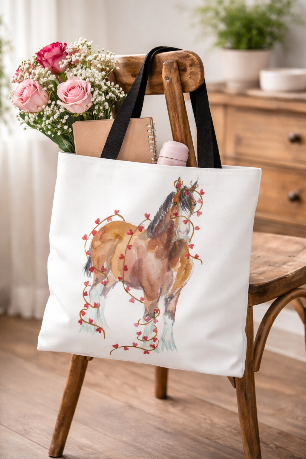 I Mustache you to be my Valentine- Clydesdale    -Tote