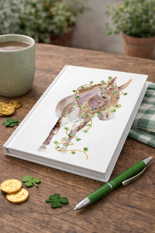 Lucky Ass- Donkey watercolor-  Journal