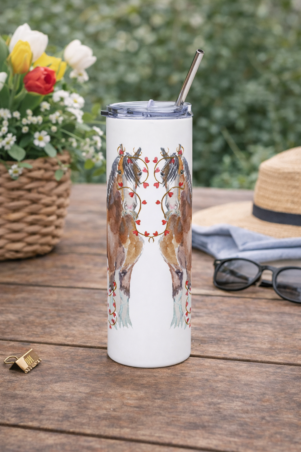 I Mustache you to be my Valentine- Clydesdale - Tumbler