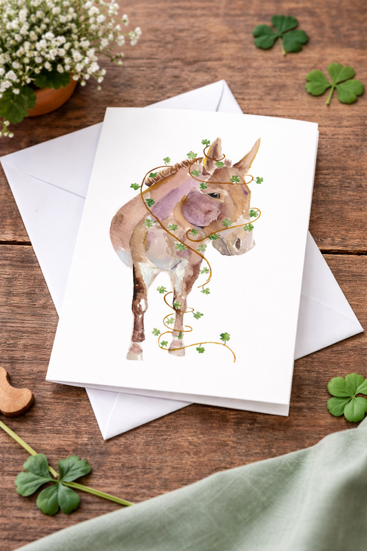 Lucky Clover - Donkey Greeting Cards (Set of 10)