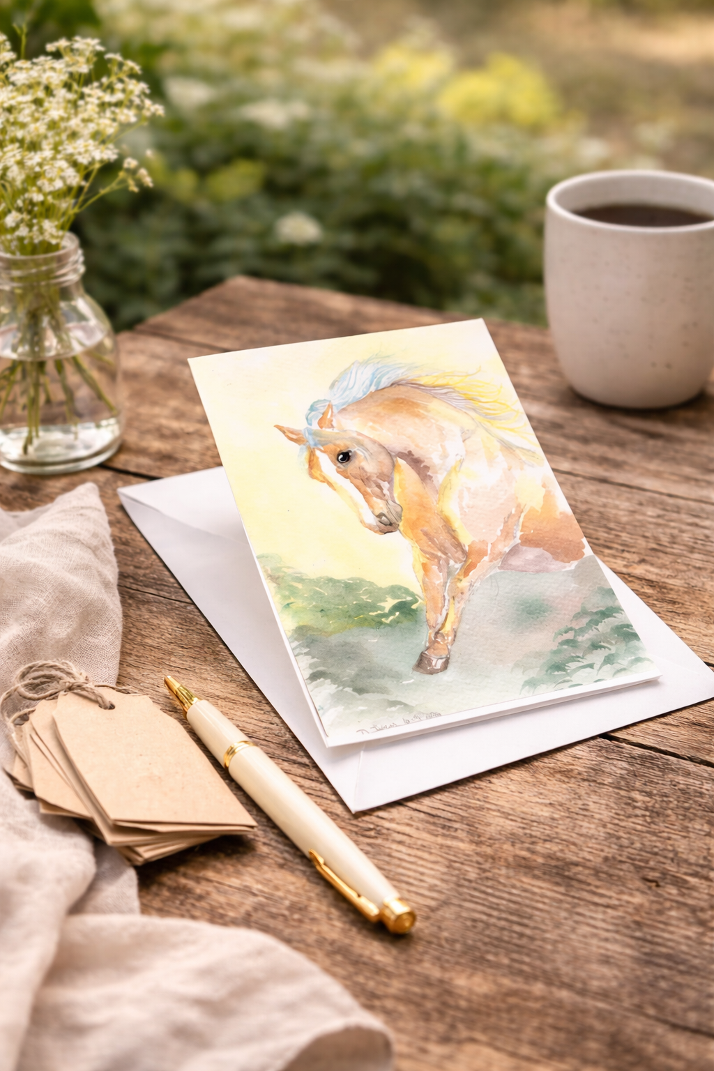 Sun Splash Haflinger- Greeting Cards (Set of 10)