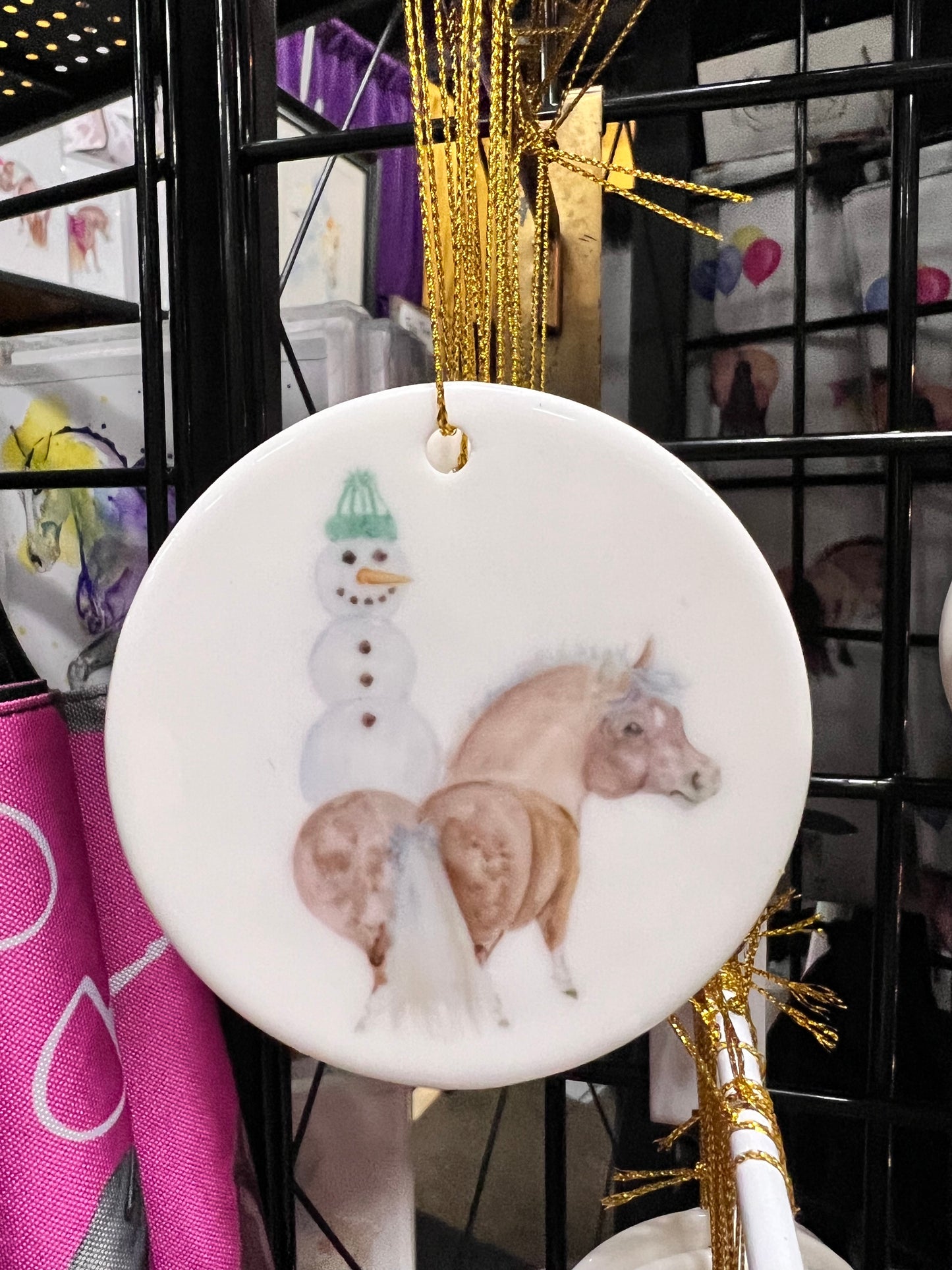 Adorable Chubby Ponies Holiday Ornament