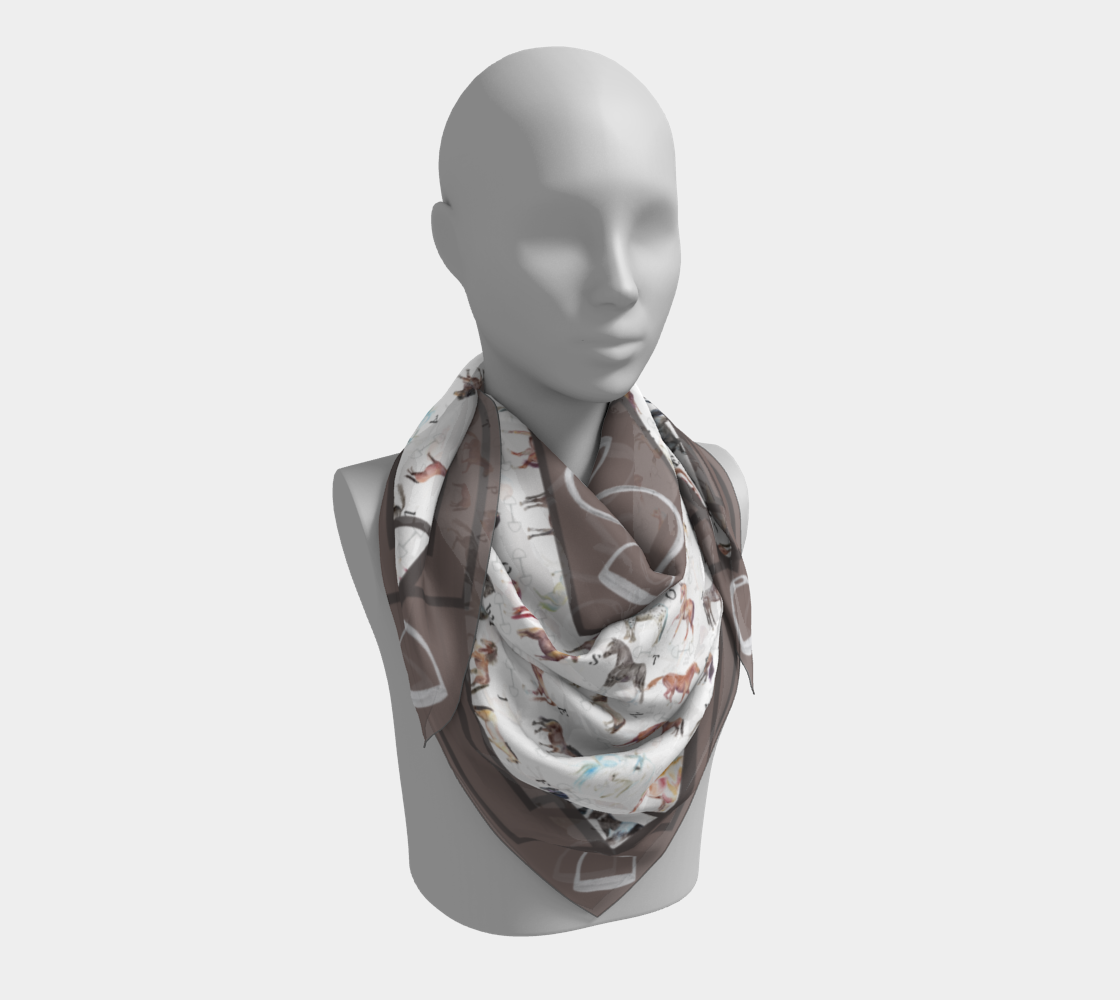 Abc Horse Breeds scarf