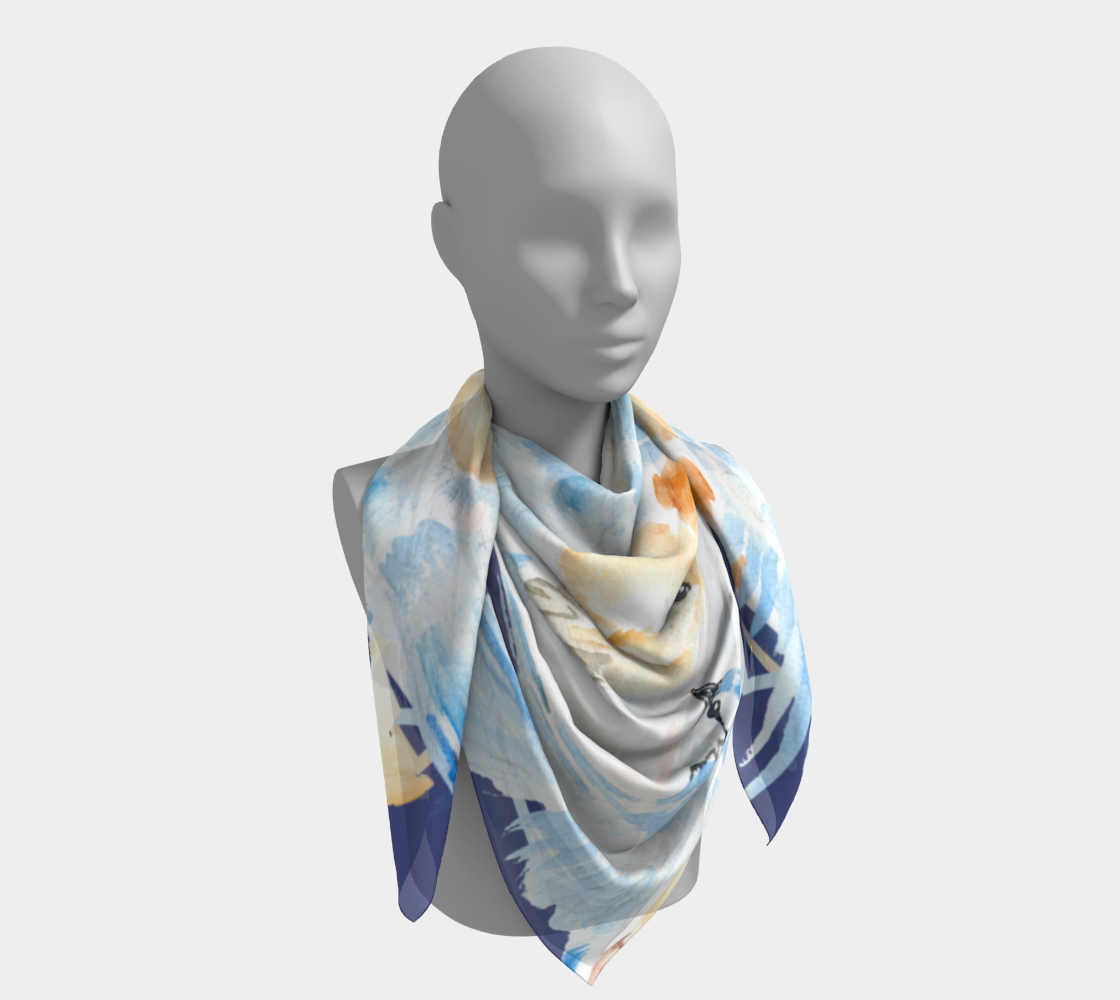 Blue Jay Square scarf