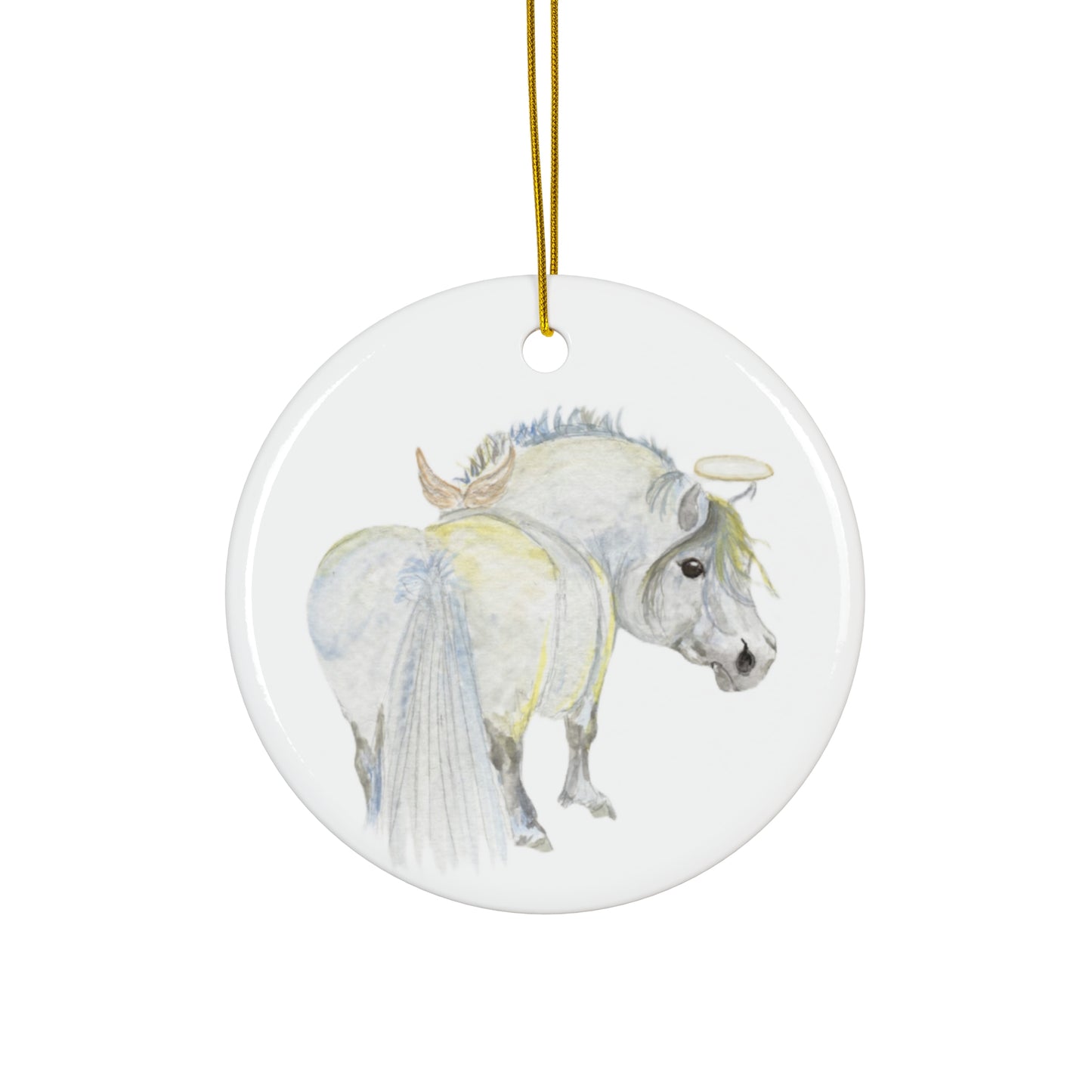 Adorable Chubby Ponies Holiday Ornament