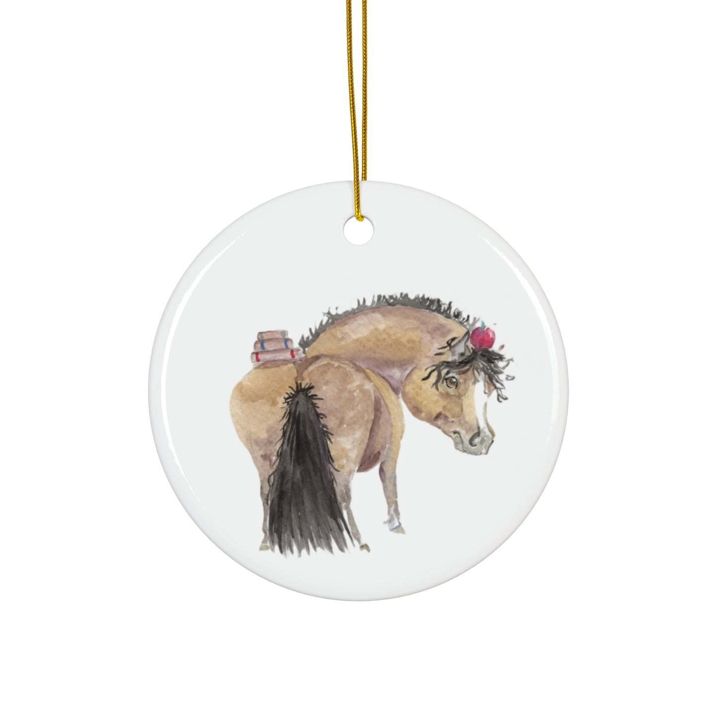 Adorable Chubby Ponies Holiday Ornament