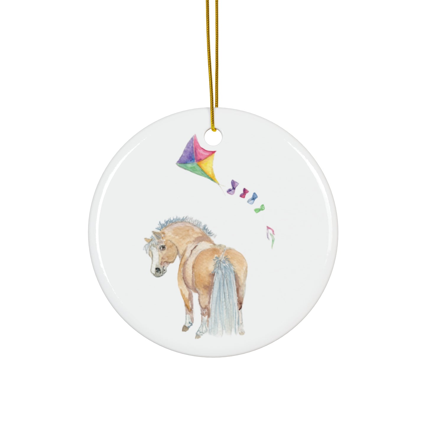 Adorable Chubby Ponies Holiday Ornament