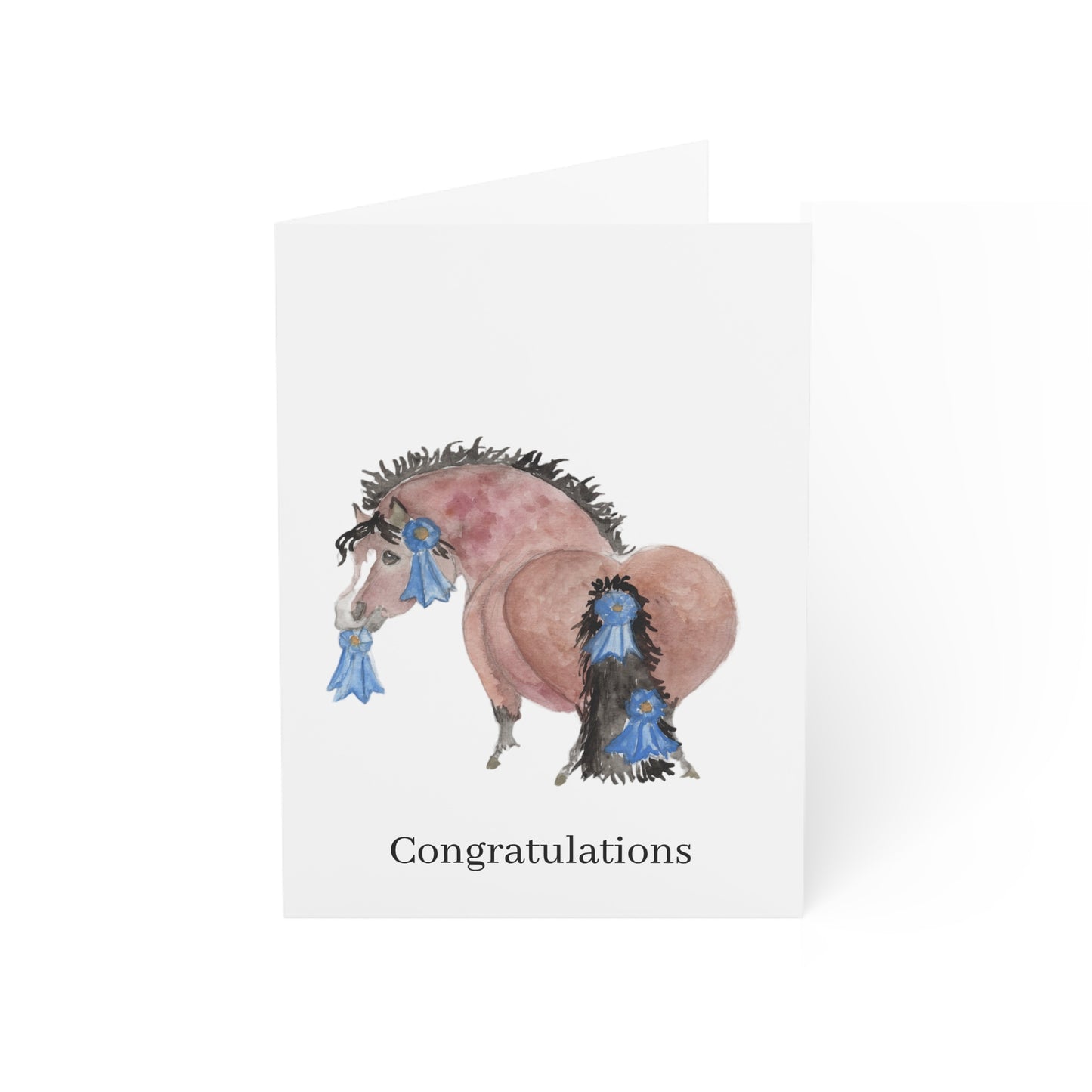 Adorable Ponies Single Greeting Card