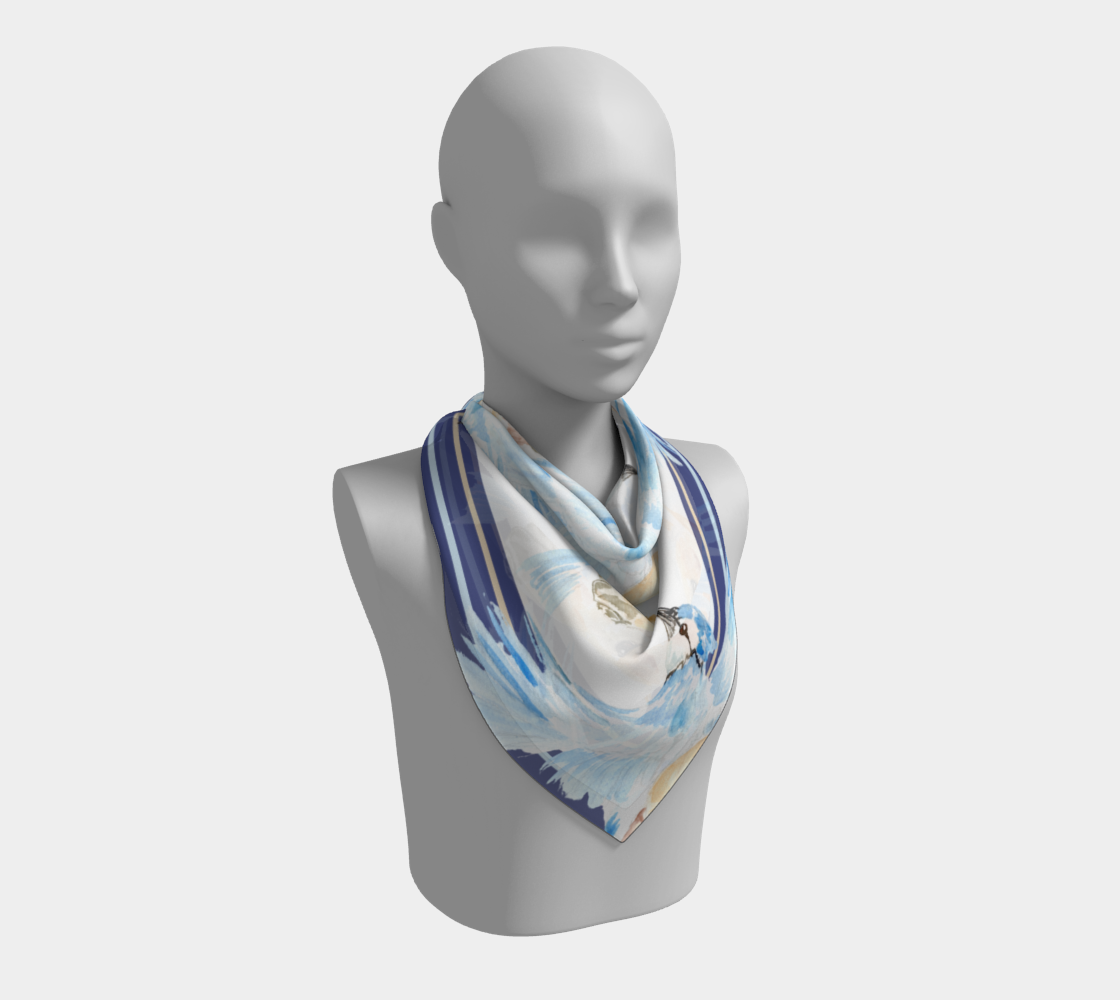 Blue Jay Square scarf