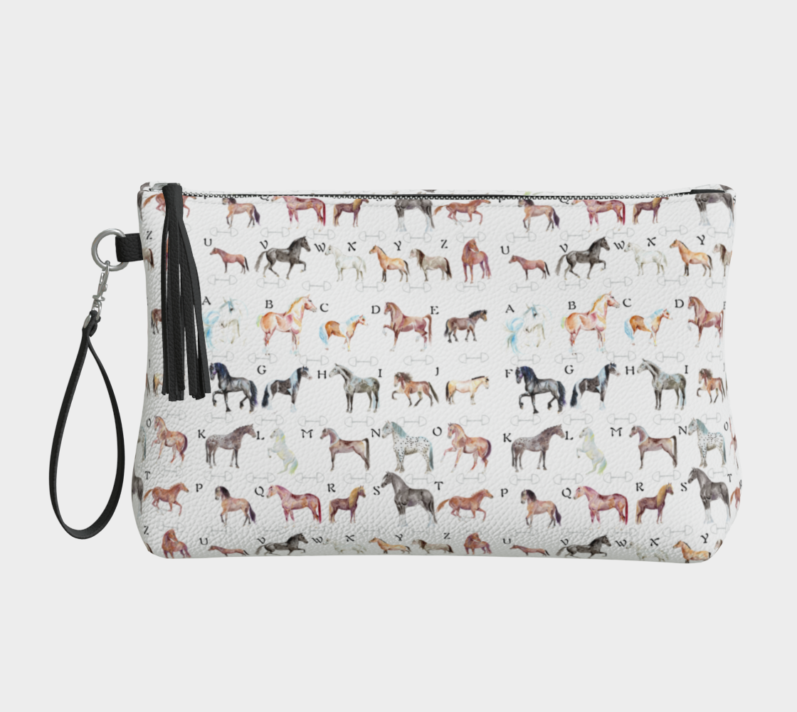 Abc Horse Breeds Wristlet