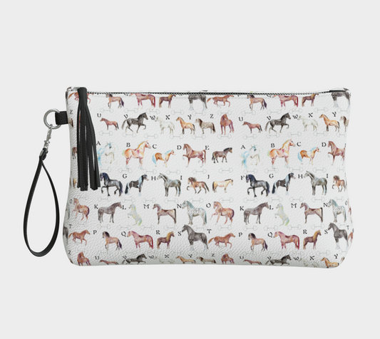 Abc Horse Breeds Wristlet