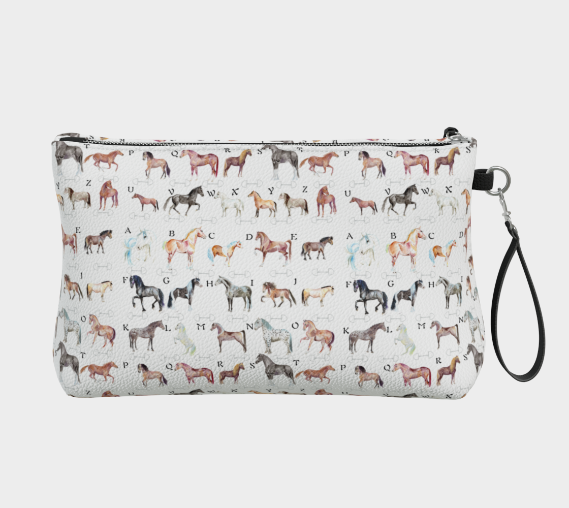 Abc Horse Breeds Wristlet