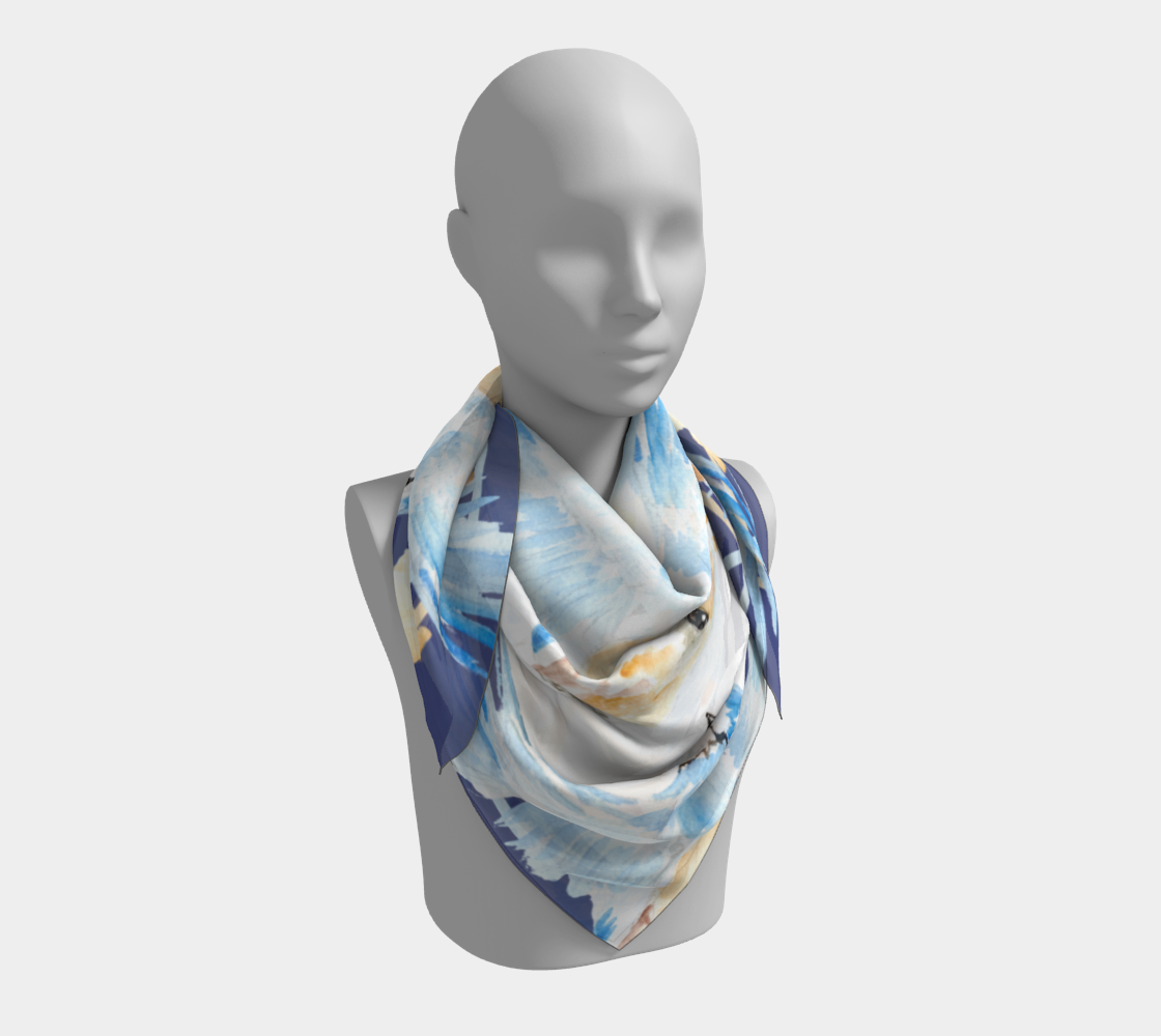 Blue Jay Square scarf