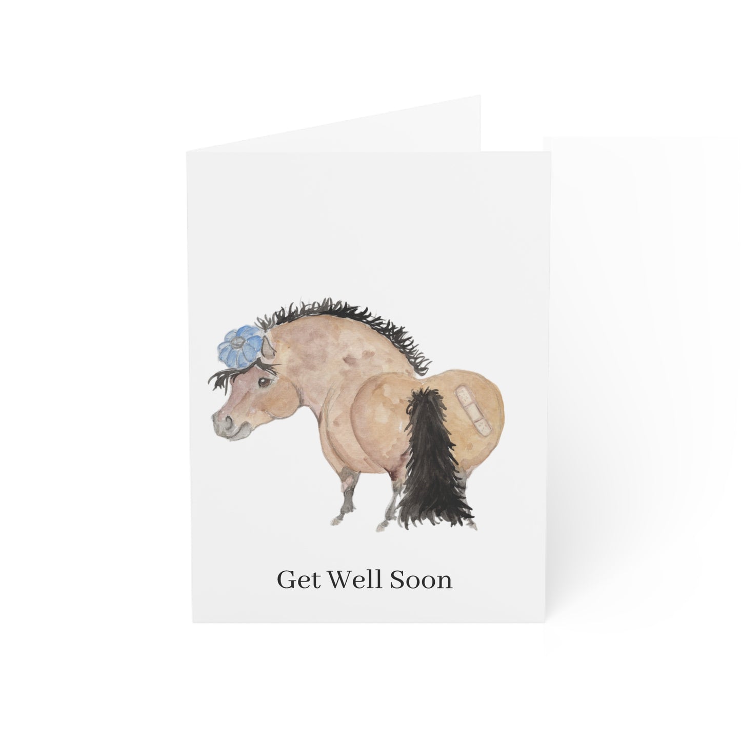 Adorable Ponies Single Greeting Card