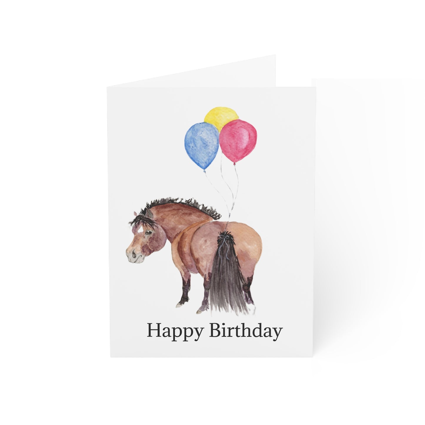 Adorable Ponies Single Greeting Card