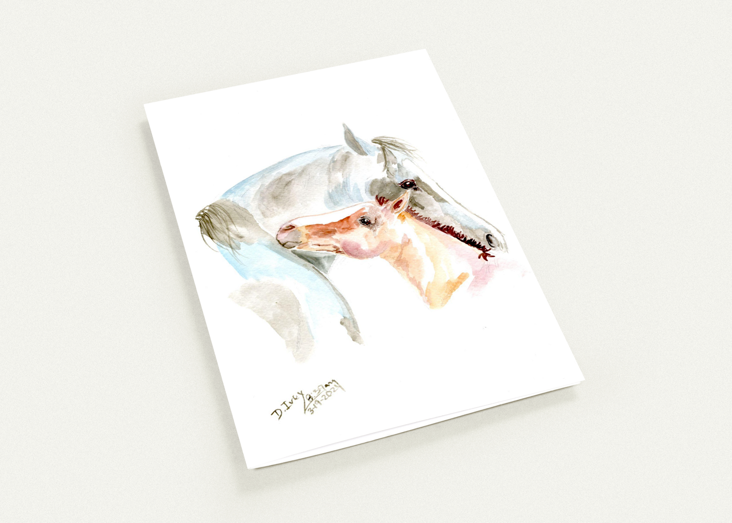 #60 Affection Greeting Card - SonaEquestrian