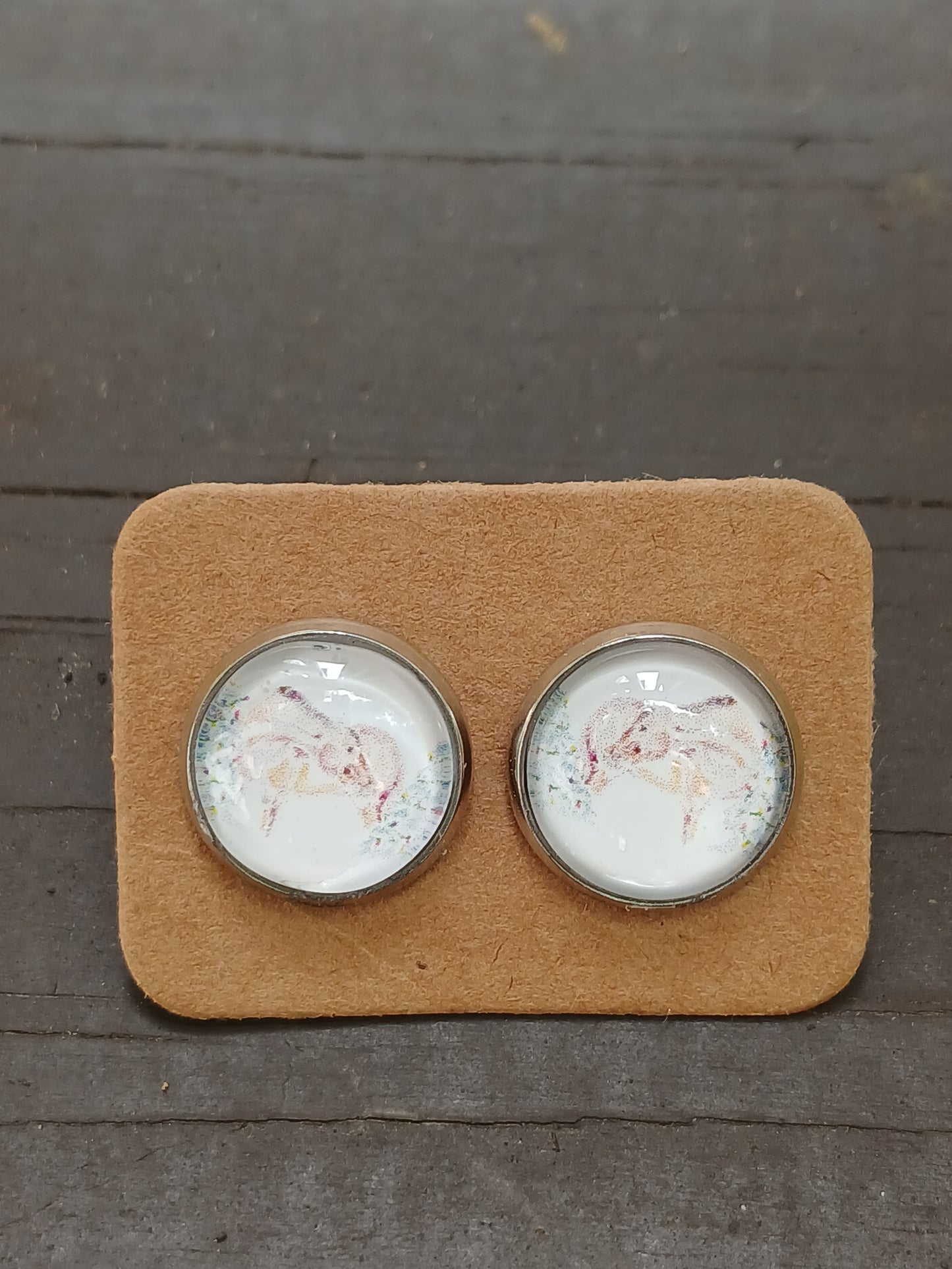 Half Dome Stud Earrings