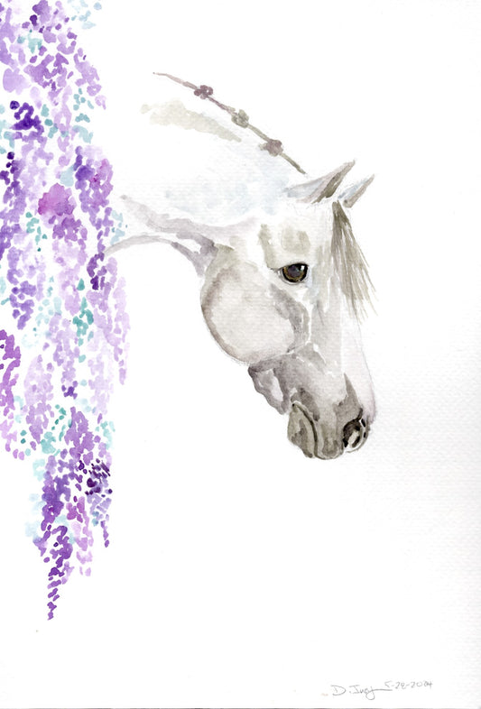 Wisteria in Bloom - Original Watercolor