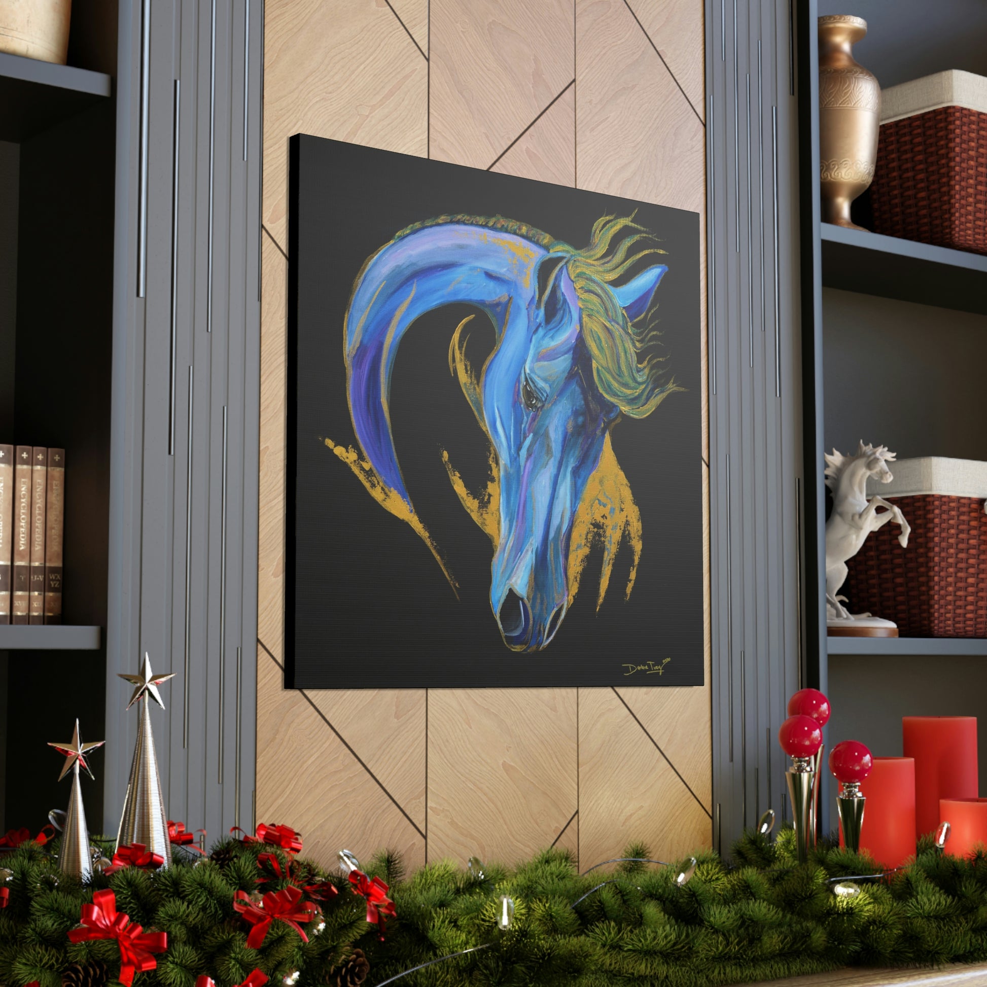 Sea Horse Wave- Original Print Canvas Gallery Wraps - SonaEquestrian